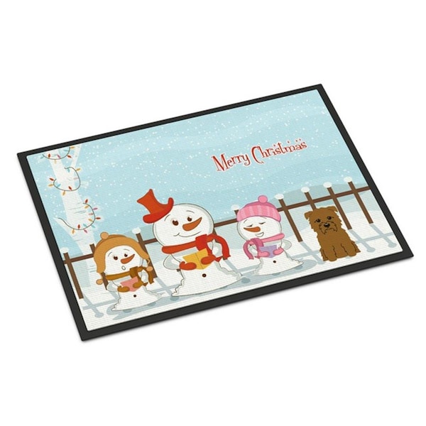 Carolines Treasures Merry Christmas Carolers Glen of Imal Tan Indoor or Outdoor Mat, 18 x 0.25 x 27 in. BB2391MAT - main